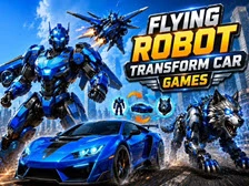 Flying Robot Transform Car Games